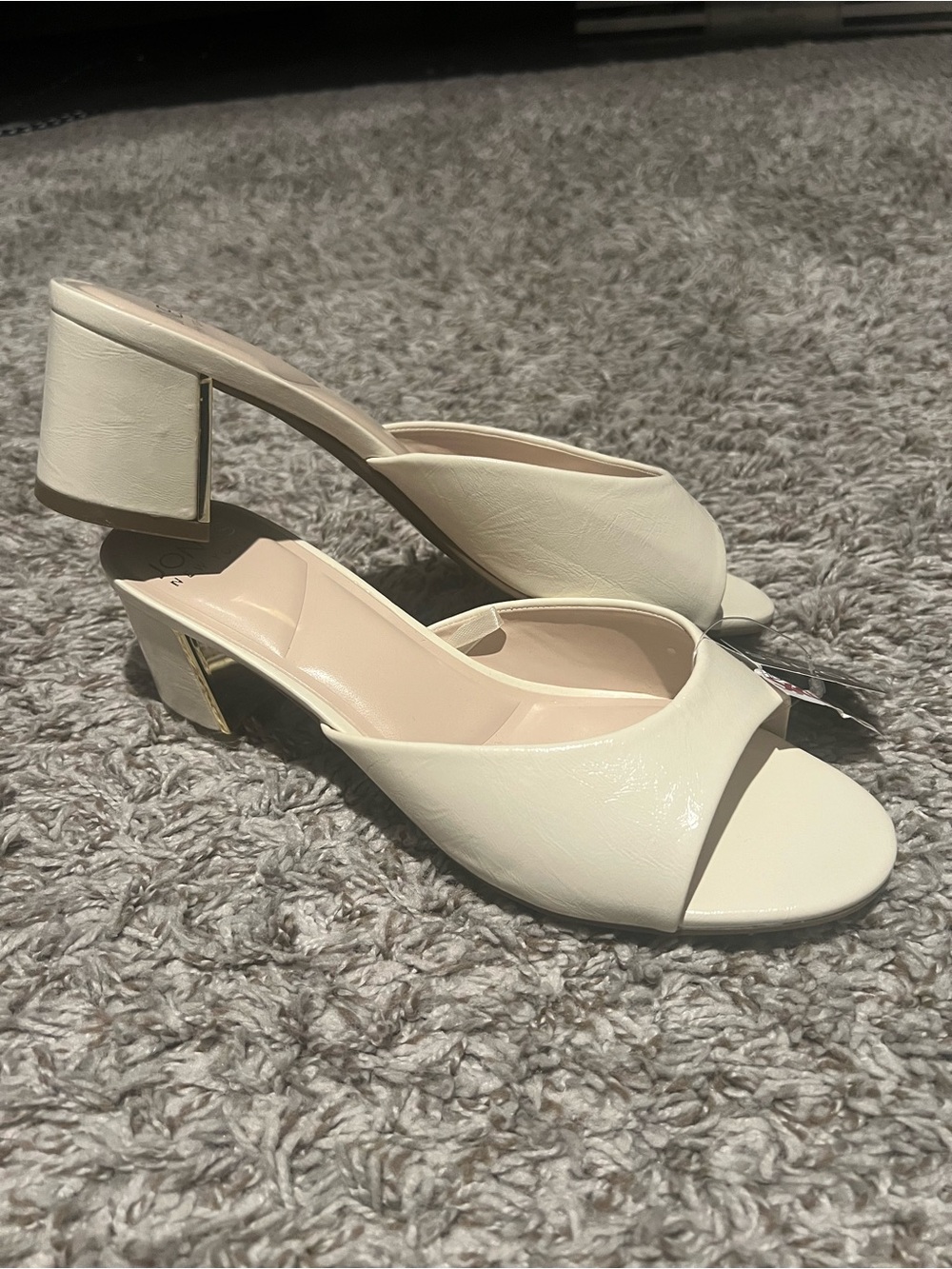 Block heeled mule dress sandals